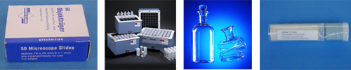 HotBlocks, BOD bottles and vessels, Microscope slides, gold filters
